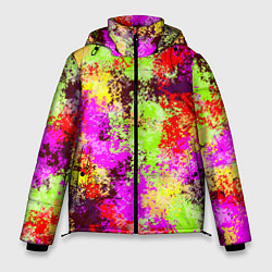 Куртка зимняя мужская Пиксельный камуфляж Диско, цвет: 3D-черный