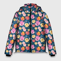 Куртка зимняя мужская Поле цветов, цвет: 3D-светло-серый