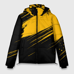 Куртка зимняя мужская Black and yellow grunge, цвет: 3D-светло-серый