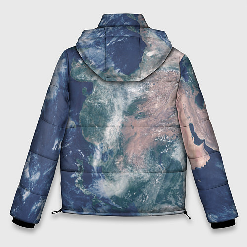 Мужская зимняя куртка Земля из космоса / 3D-Светло-серый – фото 2