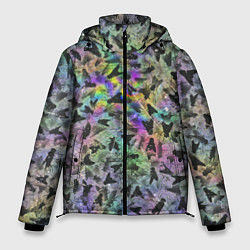 Куртка зимняя мужская Психоделические мухи, цвет: 3D-светло-серый