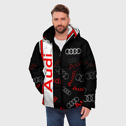 Куртка зимняя мужская Ауди audi sport, цвет: 3D-светло-серый — фото 2
