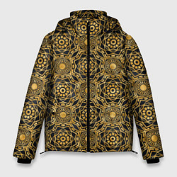 Куртка зимняя мужская Классический узор золотой, цвет: 3D-красный