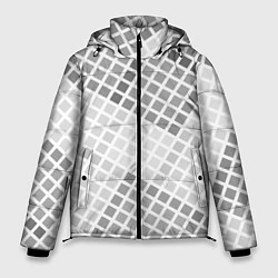 Куртка зимняя мужская Серая клетка, цвет: 3D-черный