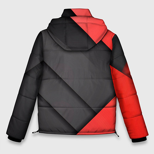 Мужская зимняя куртка SUZUKI abstraction / 3D-Красный – фото 2