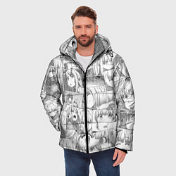Куртка зимняя мужская Волчица и пряности pattern, цвет: 3D-красный — фото 2
