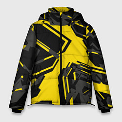 Куртка зимняя мужская Абстракция Город, цвет: 3D-черный