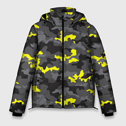 Куртка зимняя мужская Камуфляж Серо-Чёрный, цвет: 3D-красный