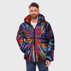 Куртка зимняя мужская Color pattern Impressionism, цвет: 3D-светло-серый — фото 2