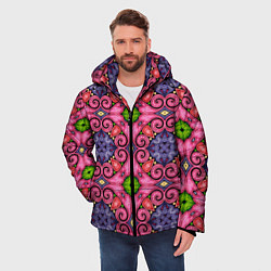 Куртка зимняя мужская Калейдоскоп 3D, цвет: 3D-красный — фото 2