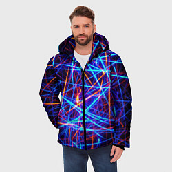 Куртка зимняя мужская Neon pattern Fashion 2055, цвет: 3D-черный — фото 2