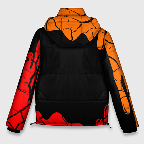 Мужская зимняя куртка Half-life потёки / 3D-Красный – фото 2