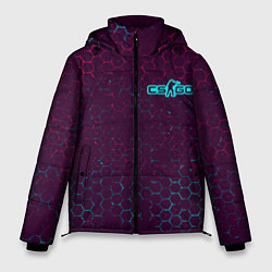 Куртка зимняя мужская CS:GO - Соты, цвет: 3D-черный