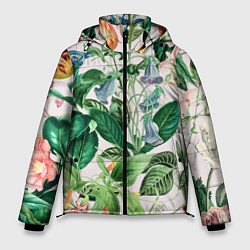 Куртка зимняя мужская Цветы Яркое Лето, цвет: 3D-черный