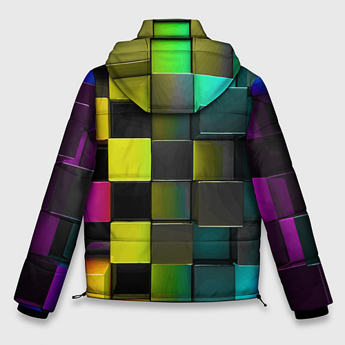 Мужская зимняя куртка Colored Geometric 3D pattern / 3D-Красный – фото 2