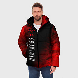 Куртка зимняя мужская СТАЛКЕР 2 Абстракция По вертикали, цвет: 3D-черный — фото 2