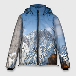 Куртка зимняя мужская Minecraft Mountains Video game, цвет: 3D-красный