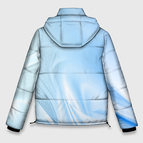 Мужская зимняя куртка Голубые завихрения / 3D-Красный – фото 2