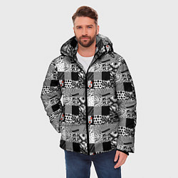 Куртка зимняя мужская Share Your Blurryface - паттерн, цвет: 3D-светло-серый — фото 2