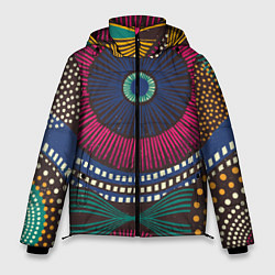 Куртка зимняя мужская Африка Орнамент, цвет: 3D-черный