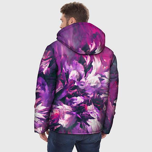 Мужская зимняя куртка Wild flowers / 3D-Черный – фото 4
