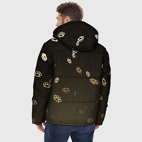 Мужская зимняя куртка Brass knuckles кастет / 3D-Черный – фото 4