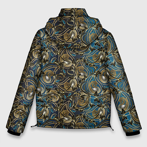 Мужская зимняя куртка Классические узоры текстуры / 3D-Красный – фото 2