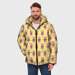 Куртка зимняя мужская Обезьянка на грибе, цвет: 3D-красный — фото 2