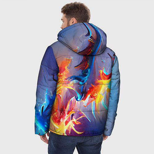 Мужская зимняя куртка Замерзшее пламя / 3D-Черный – фото 4
