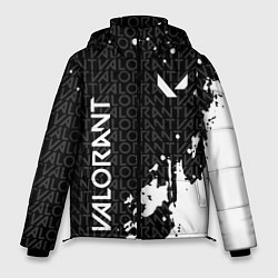 Куртка зимняя мужская Valorant - Паттерн надписи, цвет: 3D-красный