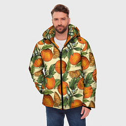 Куртка зимняя мужская Узор Апельсиновое настроение, цвет: 3D-черный — фото 2