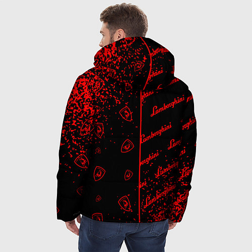 Мужская зимняя куртка LAMBORGHINI Арт Паттерны / 3D-Черный – фото 4