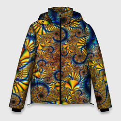 Куртка зимняя мужская FRACTAL COLOR PATTERN, цвет: 3D-черный