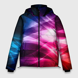 Куртка зимняя мужская Красочная абстрактная композиция Colorful abstract, цвет: 3D-светло-серый