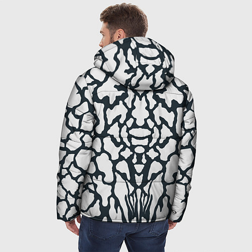 Мужская зимняя куртка Animal Black and White Pattern / 3D-Черный – фото 4