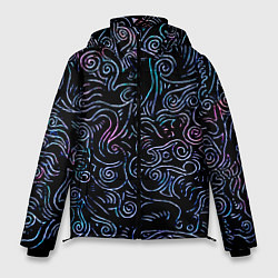 Куртка зимняя мужская Strange patterns, цвет: 3D-черный