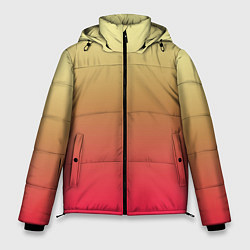 Куртка зимняя мужская Красно-желтый градиент, цвет: 3D-черный
