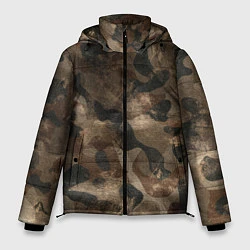 Куртка зимняя мужская Камуфляж с потёртостями - Буря в пустыне, цвет: 3D-светло-серый