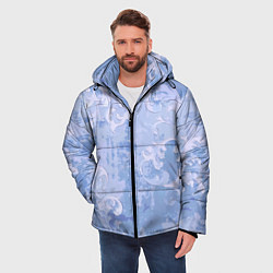 Куртка зимняя мужская Винтажный растительный летний орнамент, цвет: 3D-светло-серый — фото 2