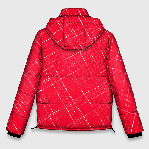 Мужская зимняя куртка Bayern munchen Абстрактно выцарапанный фон / 3D-Красный – фото 2
