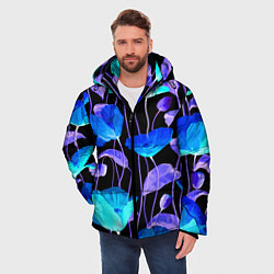 Куртка зимняя мужская Авангардный цветочный паттерн Fashion trend, цвет: 3D-светло-серый — фото 2