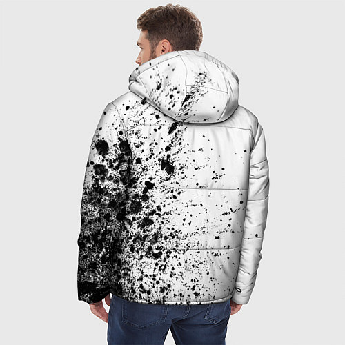 Мужская зимняя куртка Рэпер Sqwoz Bab в стиле граффити / 3D-Черный – фото 4