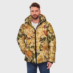 Куртка зимняя мужская Цветы Летний Закат, цвет: 3D-светло-серый — фото 2