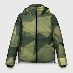 Куртка зимняя мужская 3д полигоны - камуфляж, цвет: 3D-черный