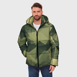 Куртка зимняя мужская 3д полигоны - камуфляж, цвет: 3D-черный — фото 2