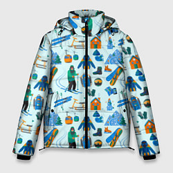 Куртка зимняя мужская SKI TRAIL, цвет: 3D-черный