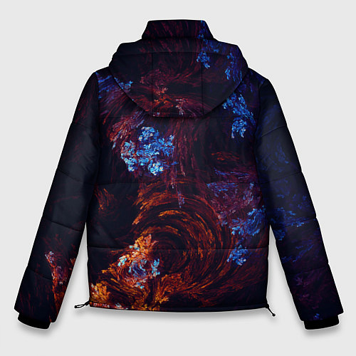 Мужская зимняя куртка Синие и Красные Коралловые Рифы / 3D-Красный – фото 2