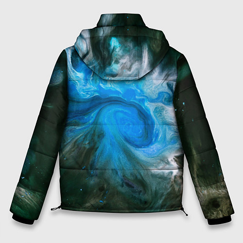 Мужская зимняя куртка Неоновые краски - Синий / 3D-Красный – фото 2