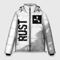 Куртка зимняя мужская Rust Glitch на светлом фоне, цвет: 3D-черный
