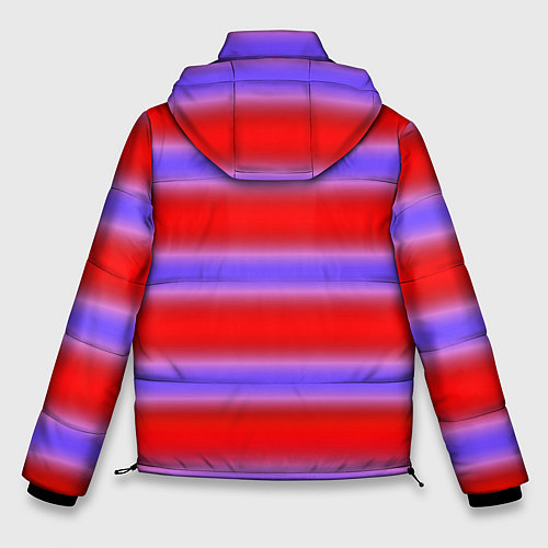 Мужская зимняя куртка Striped pattern мягкие размытые полосы красные фио / 3D-Красный – фото 2